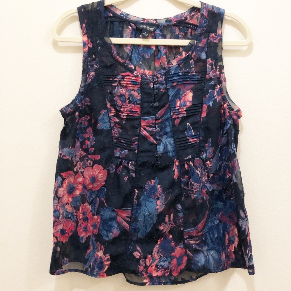 Sleeveless Lucky Brand Sheer Blouse